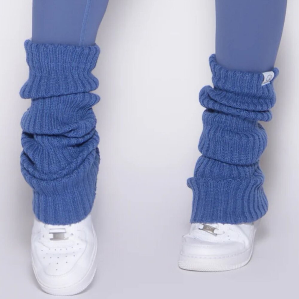 Bombshell Sportswear Luxe Leg Warmers Blue Chill One Size